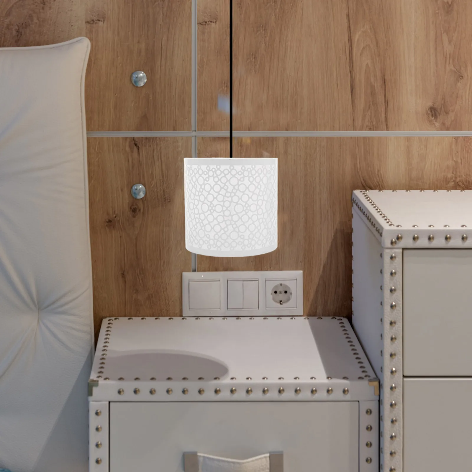 Iron Lamp Shade Metal Drum Pendant Light Shade For Bedroom Ceiling Fixture Replacement Cylinder Cover E27