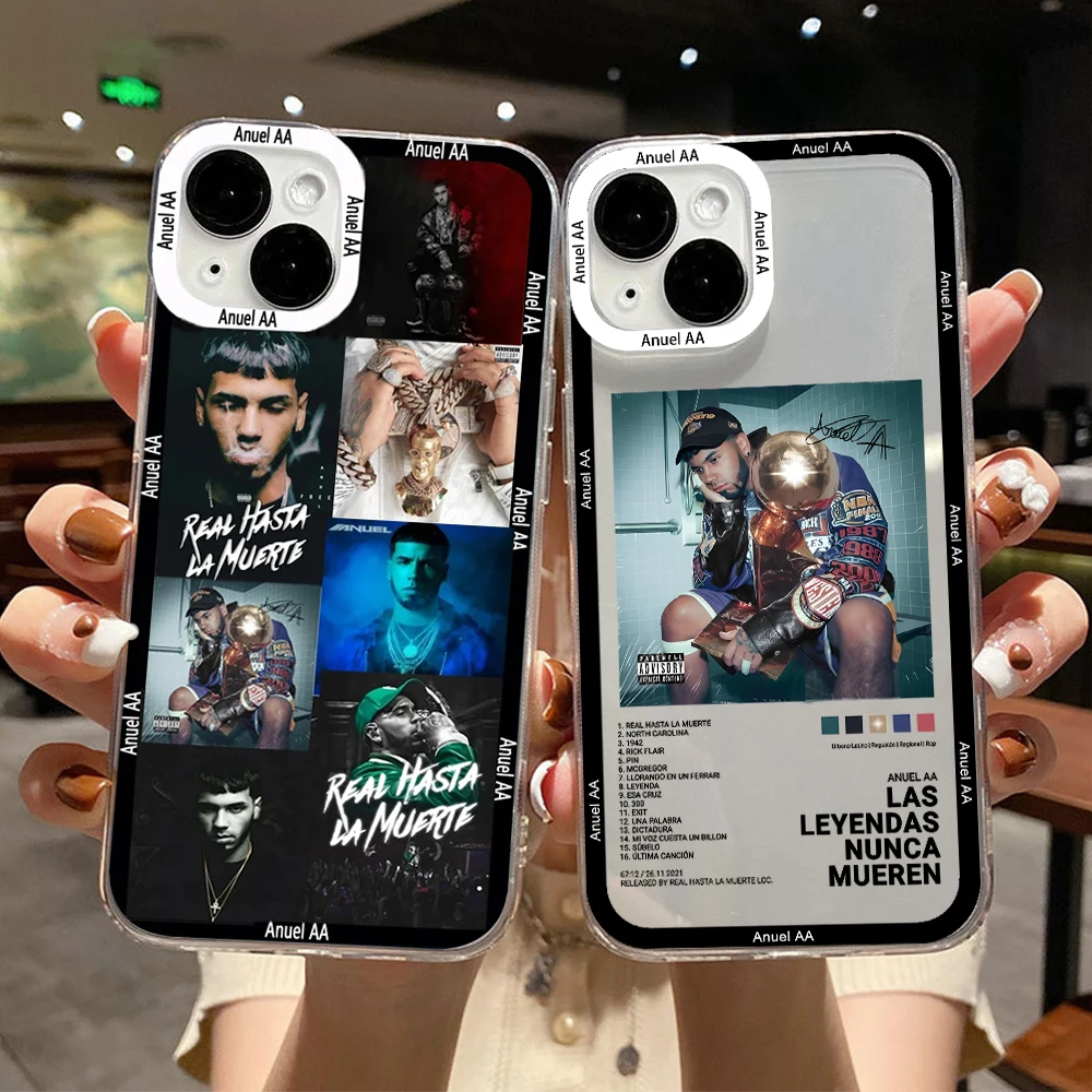 Anuel AA Real Hasta La Muerte Phone Case for IPhone 11 12 13 14 15 Pro Max Mini 7 8 15Plus X Xs Max XR Cover Rapper Fundas Coque