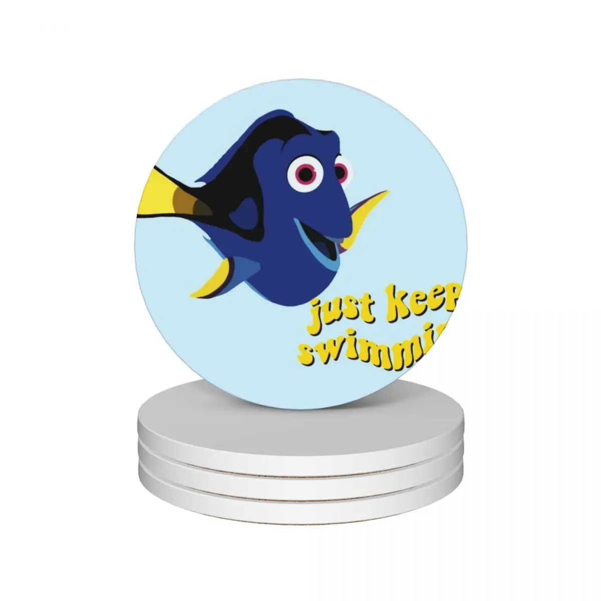 

Dory Just Keep Swimming Ceramic Coasters (Set of 4) cup pads cute coffee Coasters