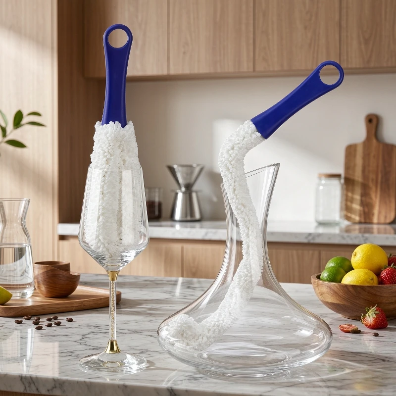 Flexible Bendable Wine Glass Brush Cleaner for Red Wine Glass Decanter Bottle Multi Purpose Kitchen Cleaning Tool 와인잔 브러시
