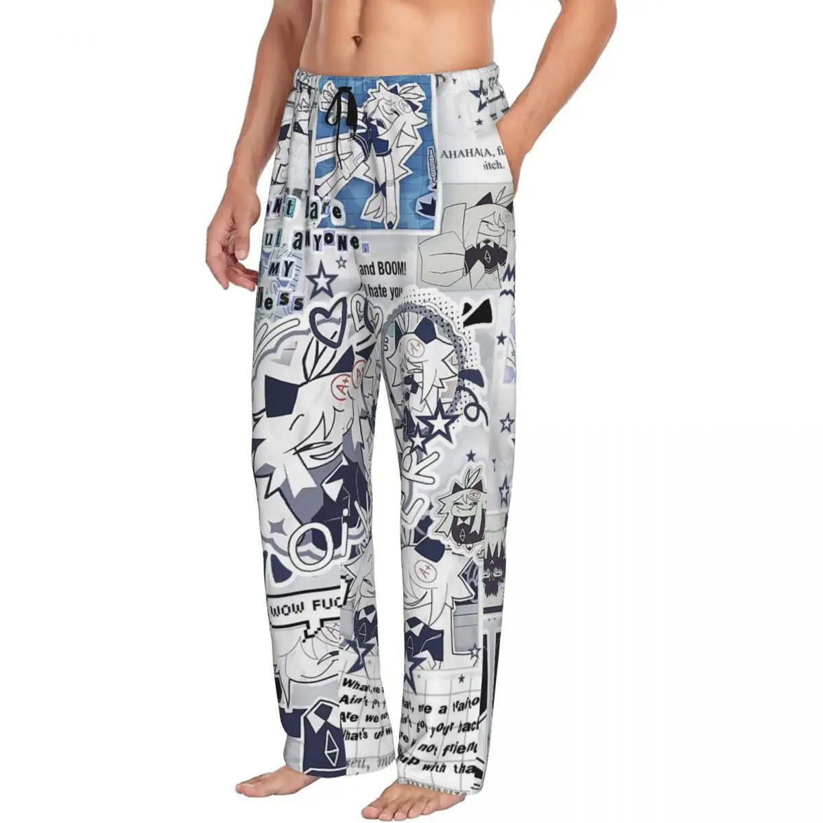 

Custom Fundamental Paper Education Oliver Men Pajama Pants Lounge Sleep Sleepwear Bottoms with Pockets