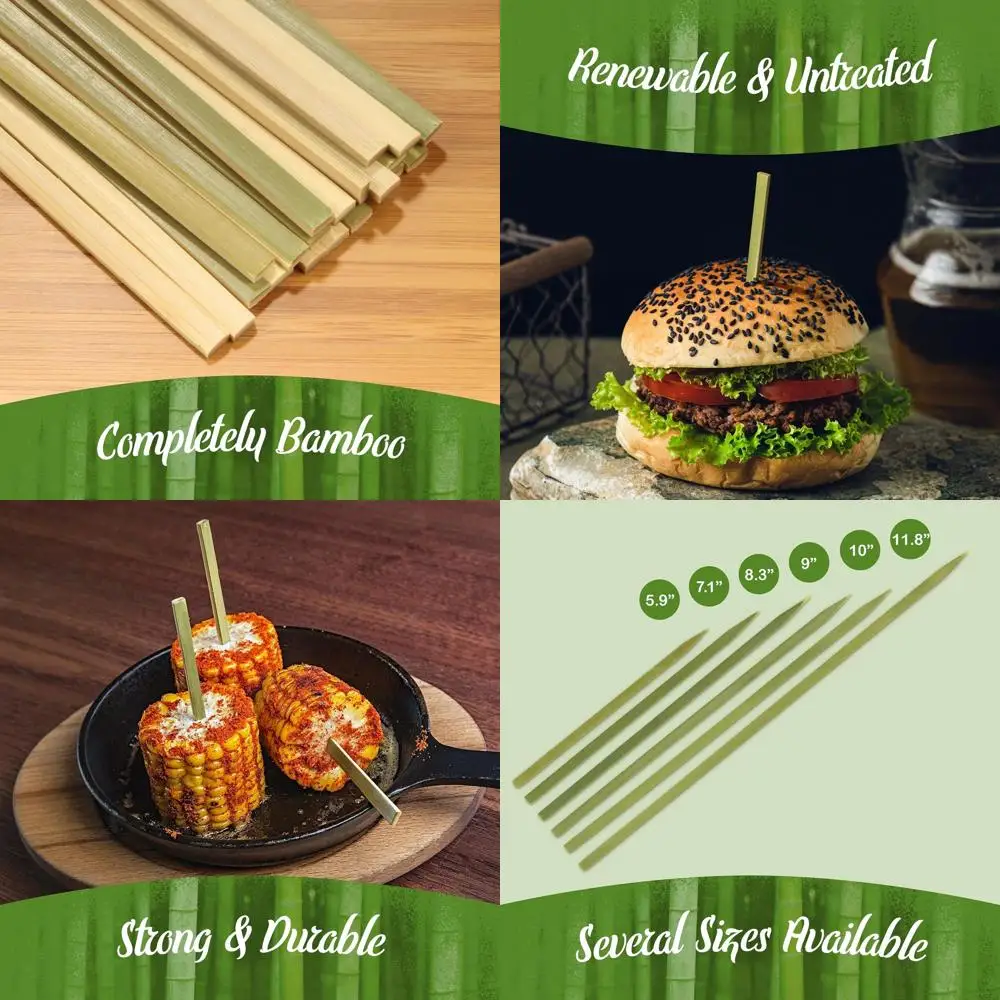 

Bamboo Kebab Skewers - 10 Inch, 1000 Pieces, Food and Drink Accessories