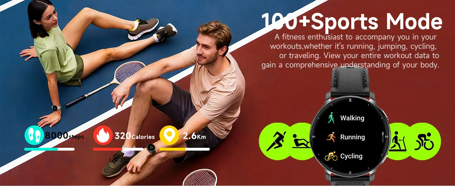 2026 Neue Ultradünne Langlebige Damen-Smartwatch 1,32" Amoled-Bildschirm Sport Gesundheit Fitness LED-Taschenlampe Bluetooth-Anruf Smartwatch – Detail 9