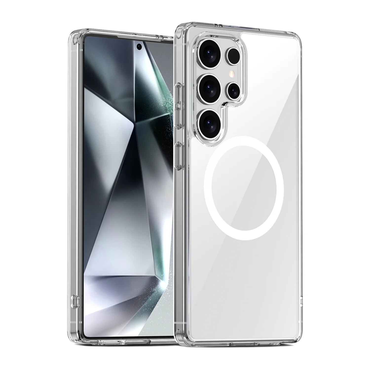 Clear Transparent Magnetic Phone Case Cover For Samsung S25 Ultra Case