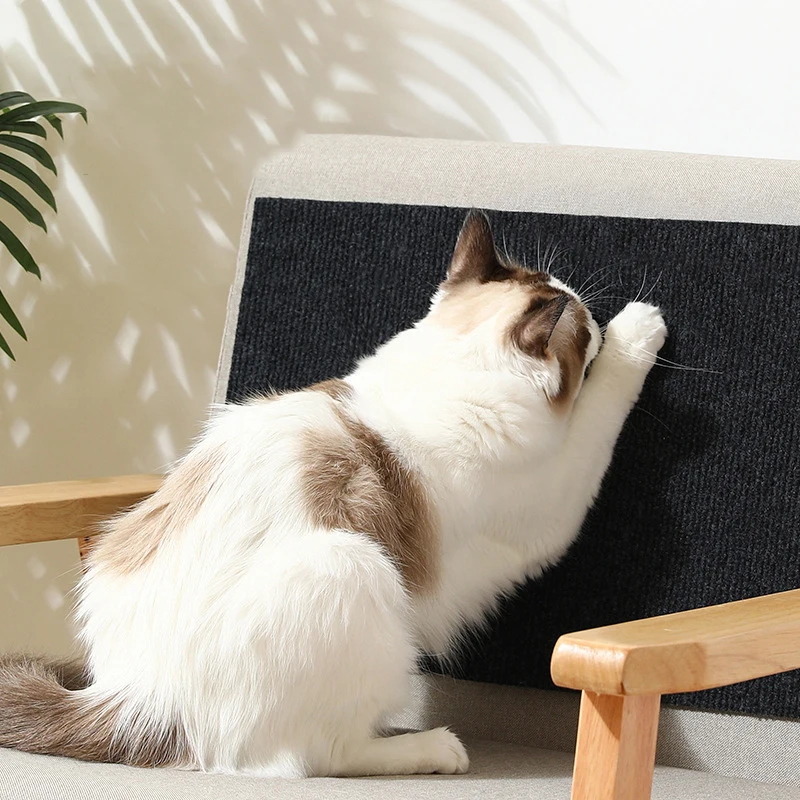 Wall Anti Cat Scratch Sofa DIY Cats Scratch Board Sofa Protection Paws Sharpen Trimmable Self-adhesive Carpet Cats Scratch Board