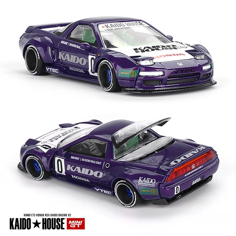 

Kaido House + MINIGT Honda NSX Kaido Racing V2 KHMG173-CH Автомобиль из сплава, литая под давлением металлическая модель для детей