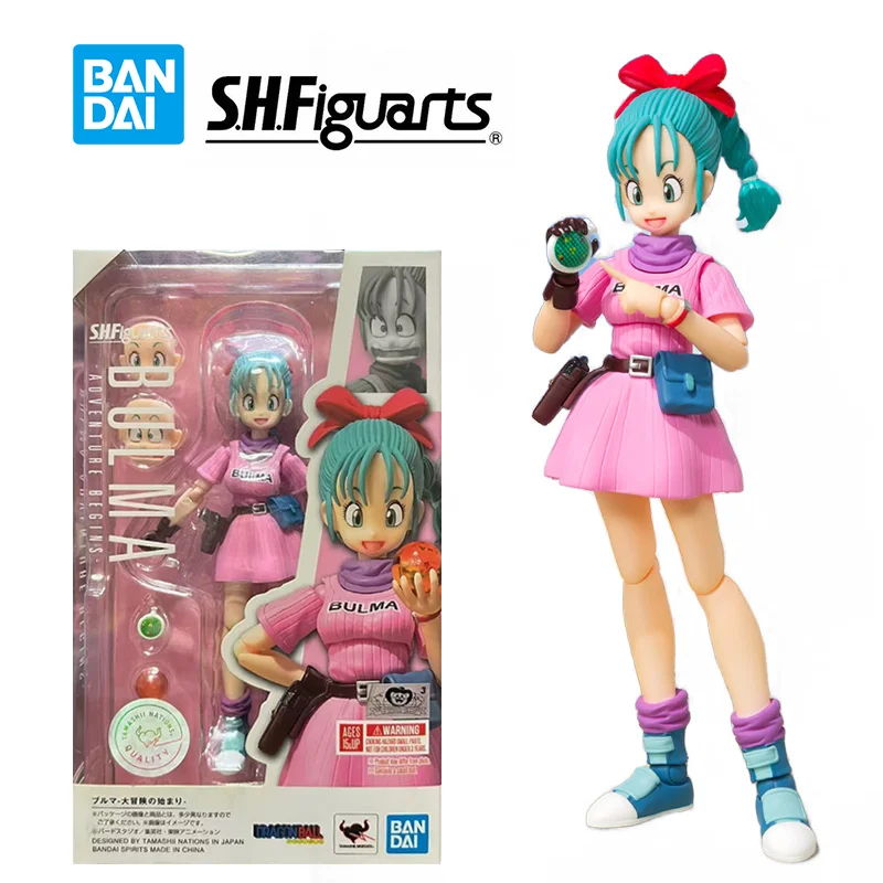 Bandai S.h.figuarts Bulma Adventure Begins Dragon Ball 16Cm Anime Original Action Figure Model Children's Toy Gift Collection