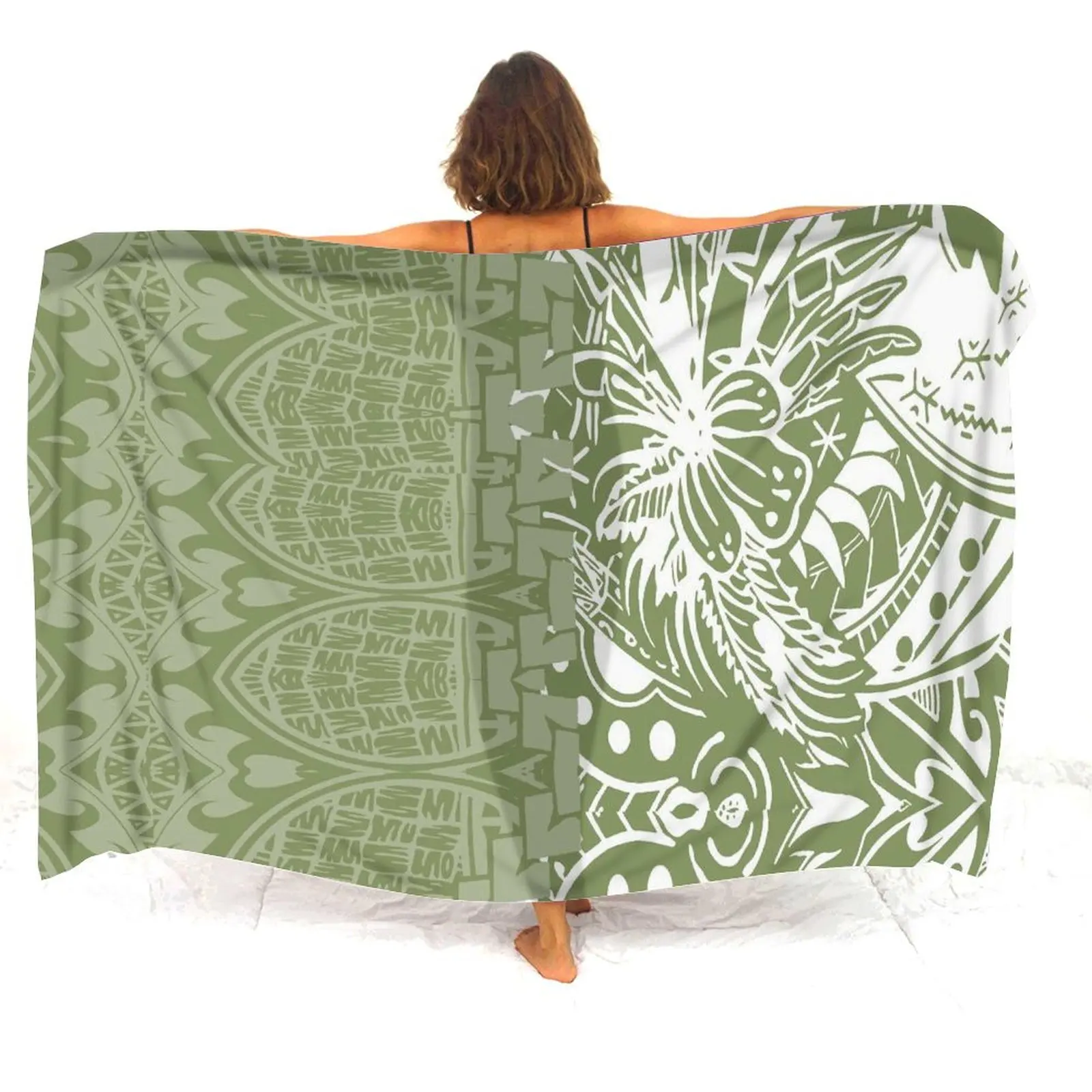 Avental havaiano personalizado-impresso design roupas polinésia lenço xale feminino praia sarong requintado proteção solar sarong