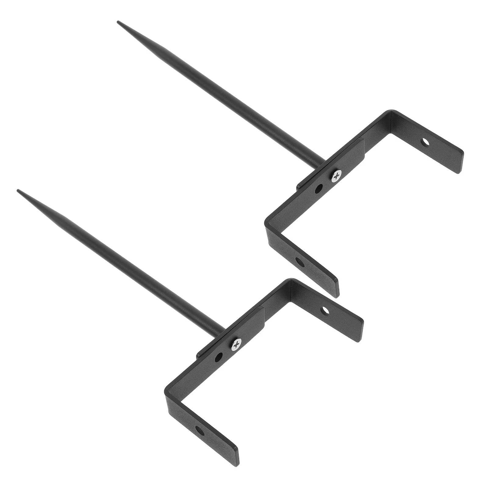 2Pcs Adjustable Downspout Bracket Robust Gutter Support Black Weatherproof Material Long Term Use in All Climates