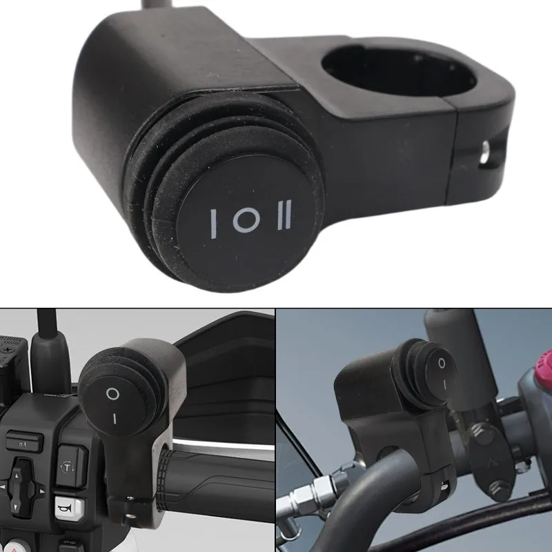 

Motorcycle Light Switch Waterproof Handlebar Button Flame Retardant ABS Silver Contact Headlamp Spotlight Fog Control Assembly