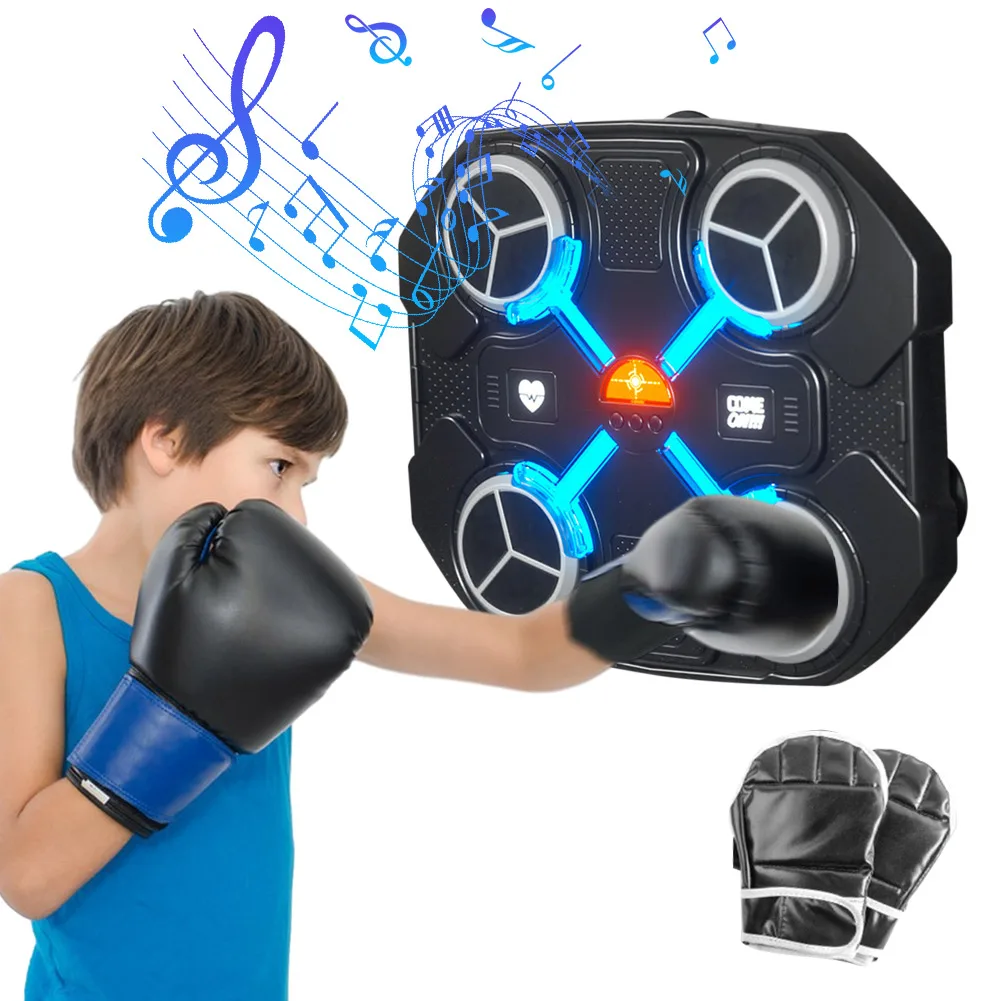 Entrenador inteligente de boxeo musical para niños y adultos, máquina electrónica de práctica de boxeo, objetivo de pared, colgante de pared para el hogar, bolsa de arena Sanda