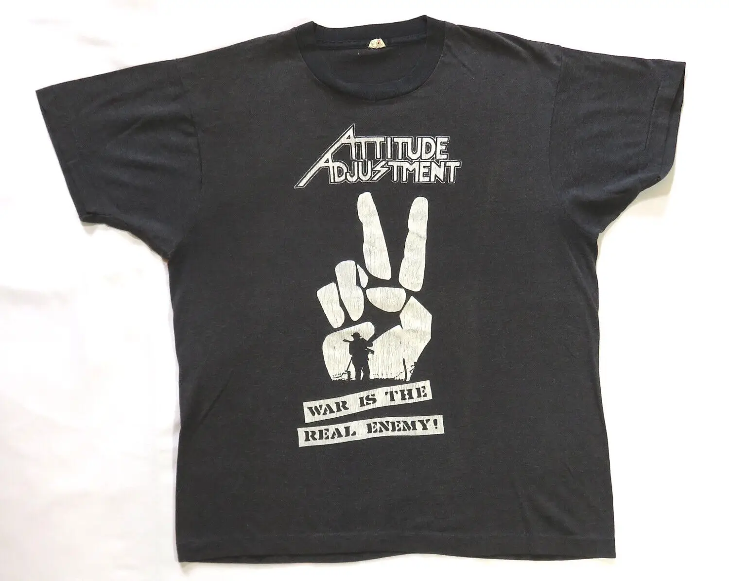 Attitude Adjustment Vintage T Shirt American Paranoia 1986 Bay Area Skate Thrash long or short sleeves