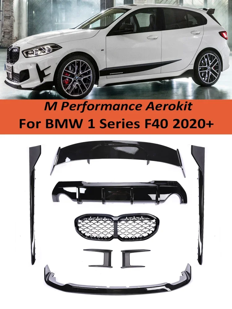 

M Performance Aero Kit Carbon Fiber For BMW 1 Series F40 M Tech Body Kit Rear Bumper Diffuser Spoiler Gloss Black 2019-2022