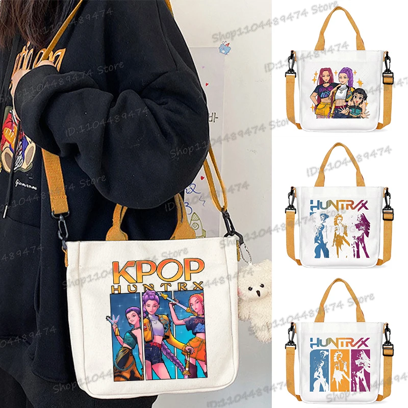 

Anime Kpop Demon Hunters Crossbody Bag Women Halloween Gifts Tote Bags Korean Ulzzang Kpop Demon Hunters Teenage Shoulder Bag