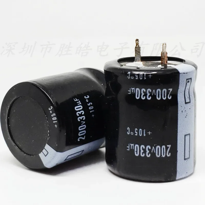 

(2PCS/10PCS) 200v330uf Volume：25x25mm Aluminum Electrolytic Capacitors 200V330uF Hard Feet