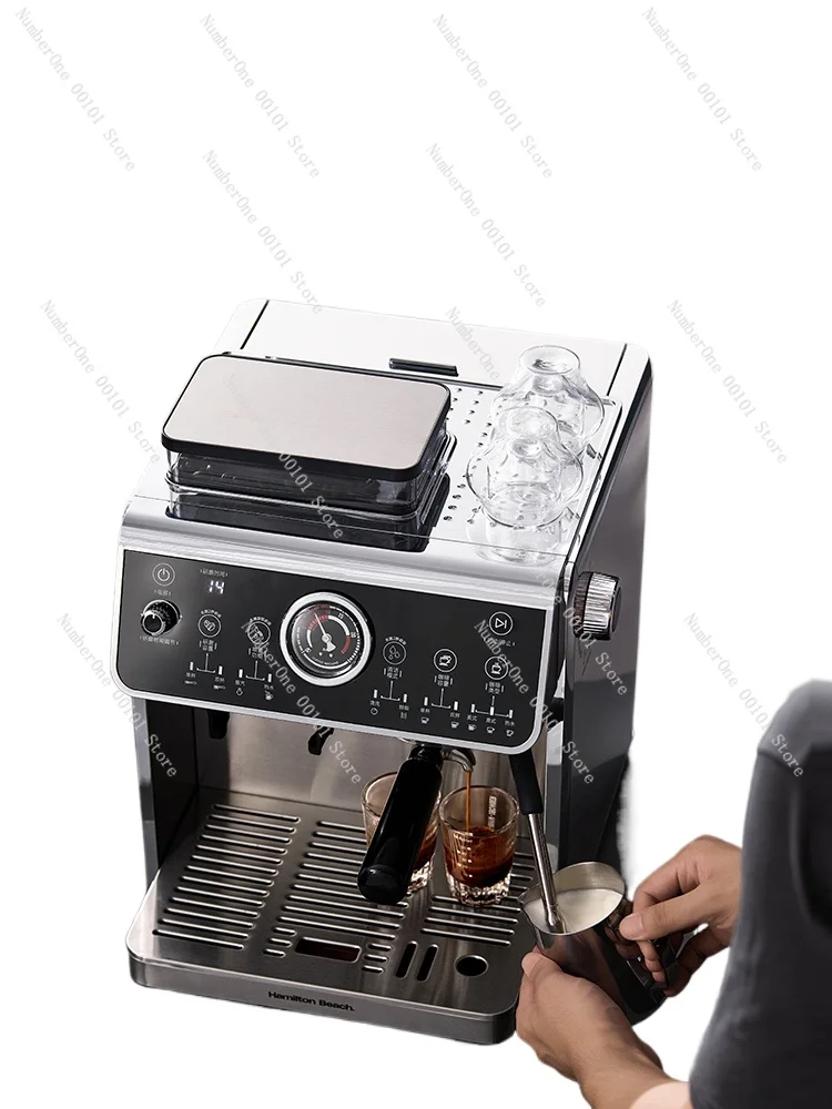 Coffee Machine Grinding Integrated Home Use and Commercial Use Appearance Semi-automatic Freshly Ground Meiyi Coffee Machine