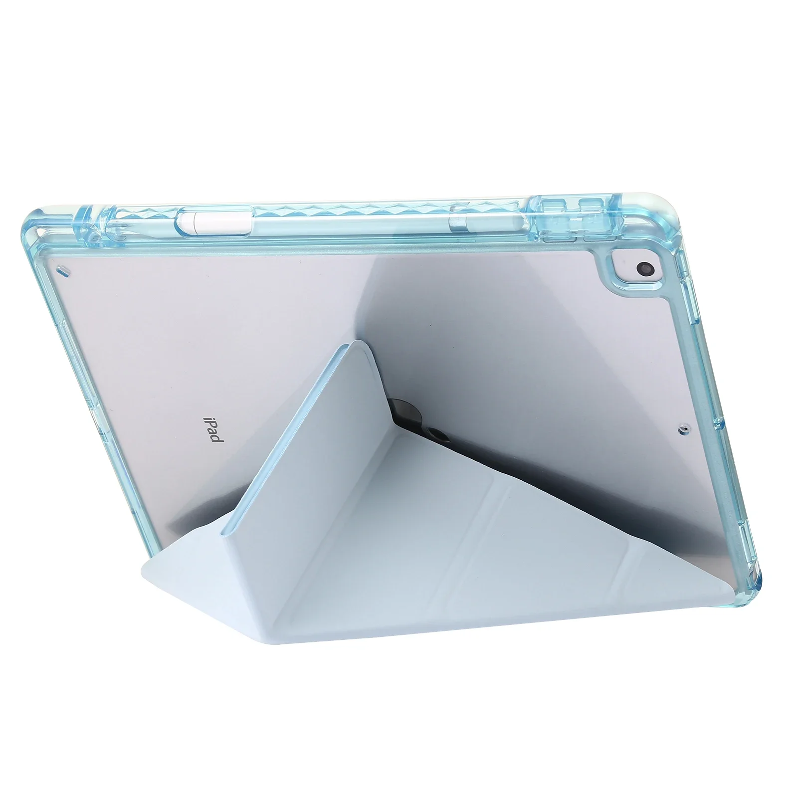 

10pcs For iPad 12.9 2018-2022 Stand Cover for IPad Air1 2 3 4 5 10.2 7/8th 9th 10th 10.9 Transparent Acrylic Case with Pen Slot