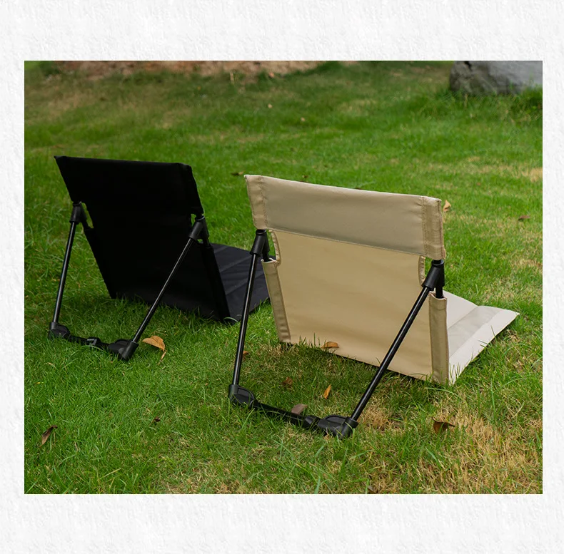 Foldable Camping Chair Outdoor Garden Park Single Lazy Chair Backrest Cushion Picnic Camping Folding Back Chair Beach Chairs