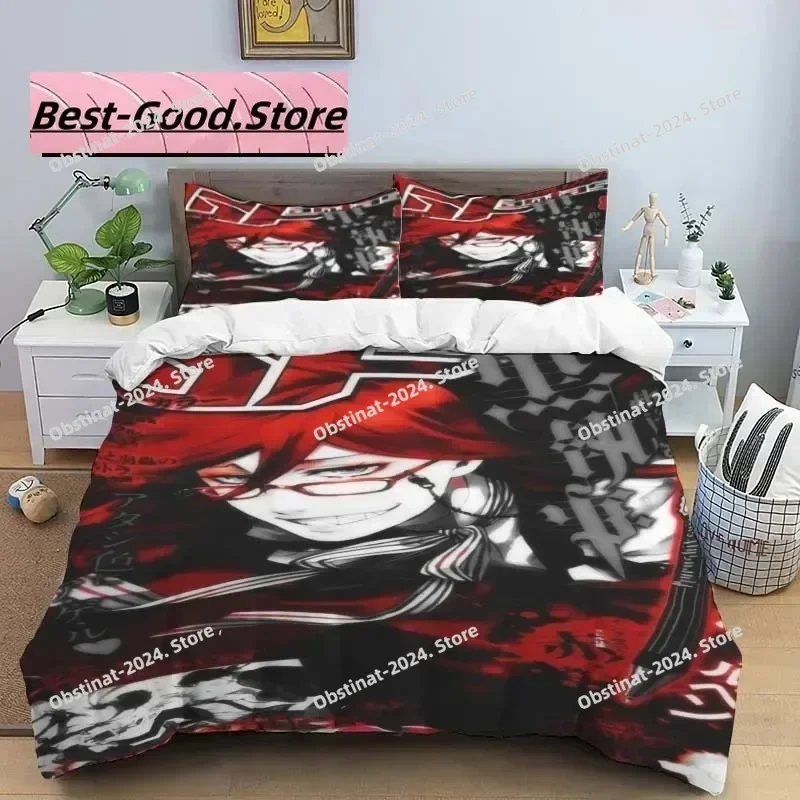 

3D Fashion Anime Black Butler Bedding Set Print Bed Set With Pillowcase Bed Duvet Cover Soft Single Double Queen Super King Size