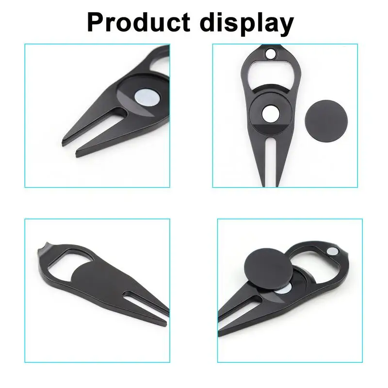 Multi-function Divot Repair Tool Golf Divot Marker Tool Multipurpose Lightweight Unique Magnetic Zinc Alloy Divot Tool With Ball