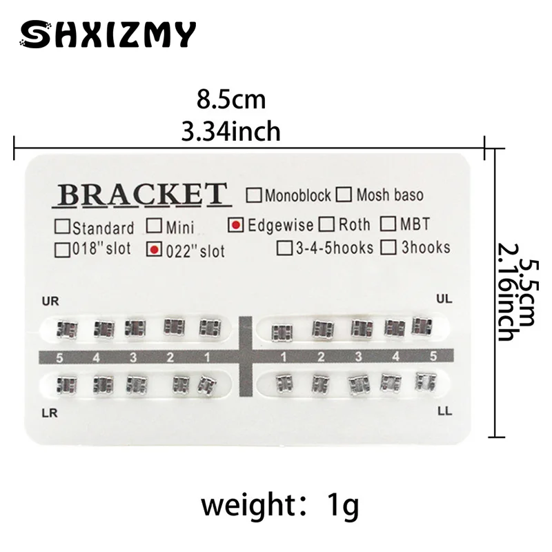 Dental Brackets Orthodontic Brace Metal Monoblock Mini Roth MBT 022 345 Hook For Teeth Dental Treatment Materials