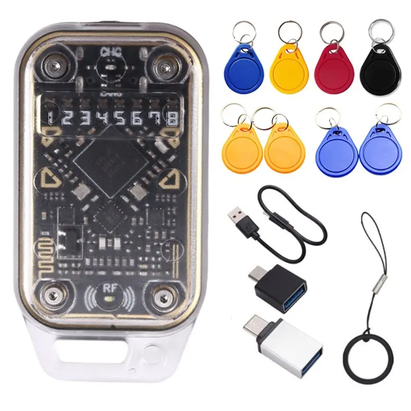 

【NEWLY】Chameleon V2.0 RFID Smart Chip Reader Emulator 125K 13.56Mhz Card Decode Chameleon Ultra NFC Duplicator +8XUID Keychain