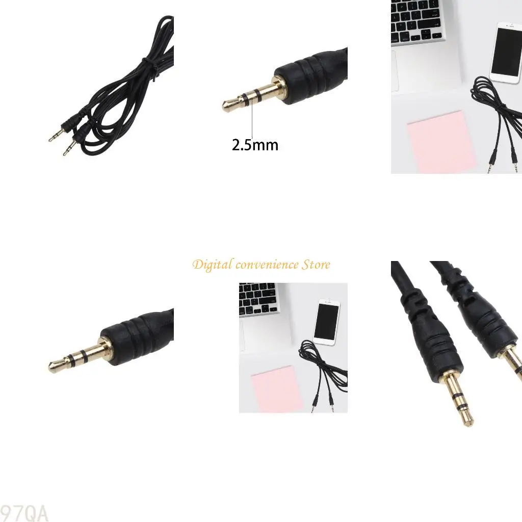 

97qa 2,5 мм аудиокабель мужского до мужчин от 2,5 мм до 2,5 мм Стерео гарнитуры Научно -изделия с золотой шнурной штано