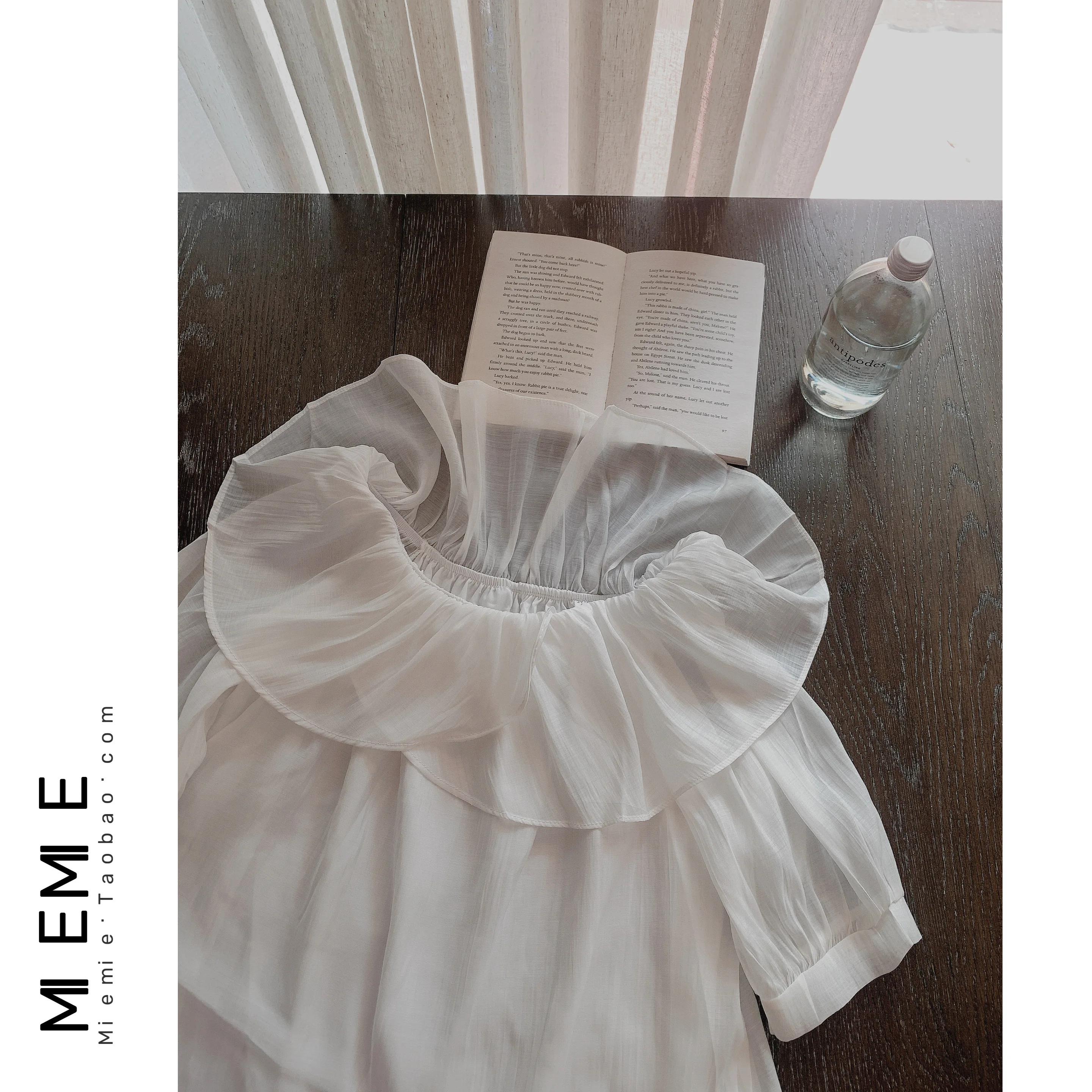 

Casual Sle Double Layered ort Sve irt with Chiffon Collar Inner Breathable Women's Faion Spring Summer