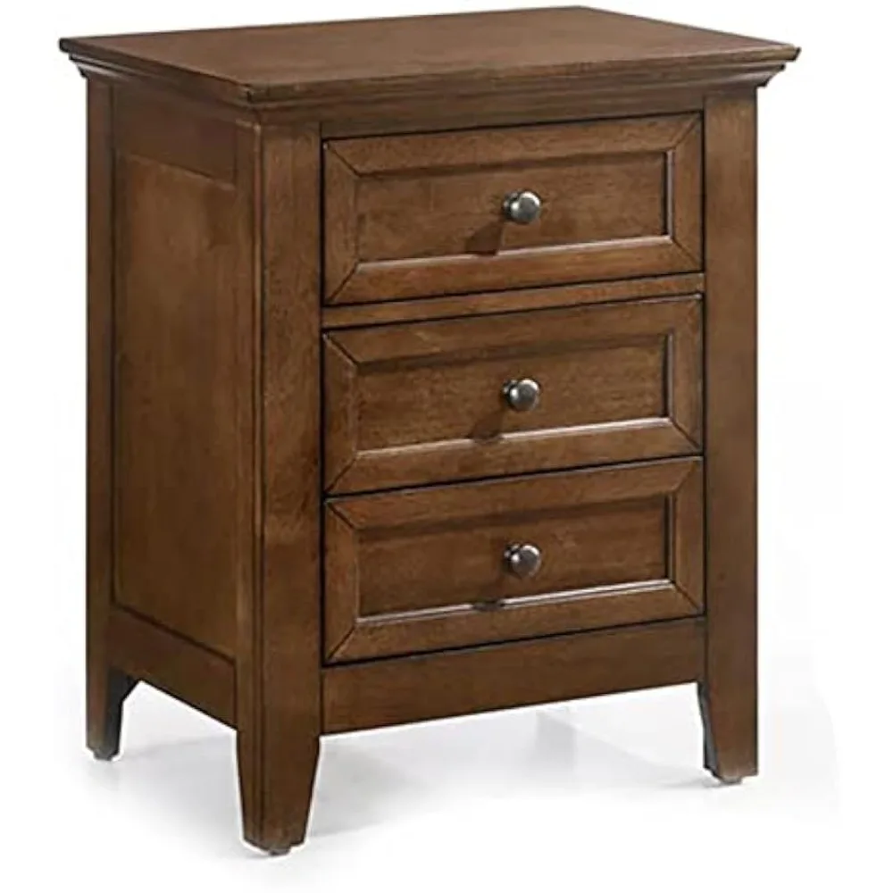 Nightstand with 3 Drawers, Tuscan Bedside Tables, San Mateo Nightstand