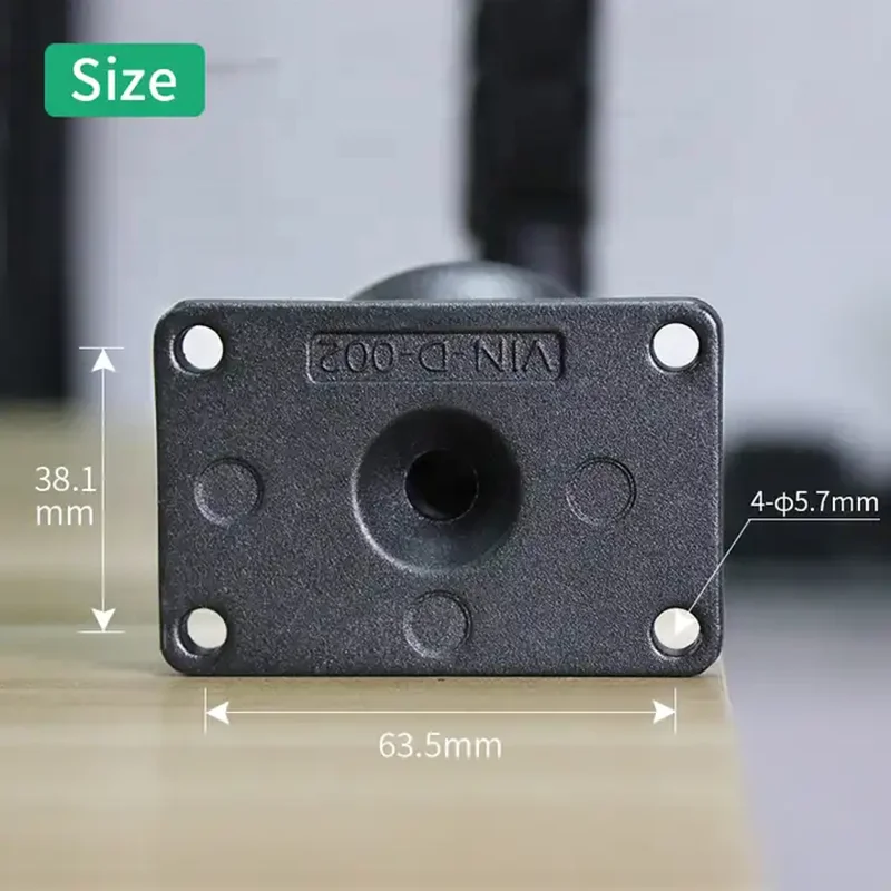 Mining Traction Winch Heavy Computer Rectangular Drill Base Mounts for Industry Standard D Size Ball Adapters