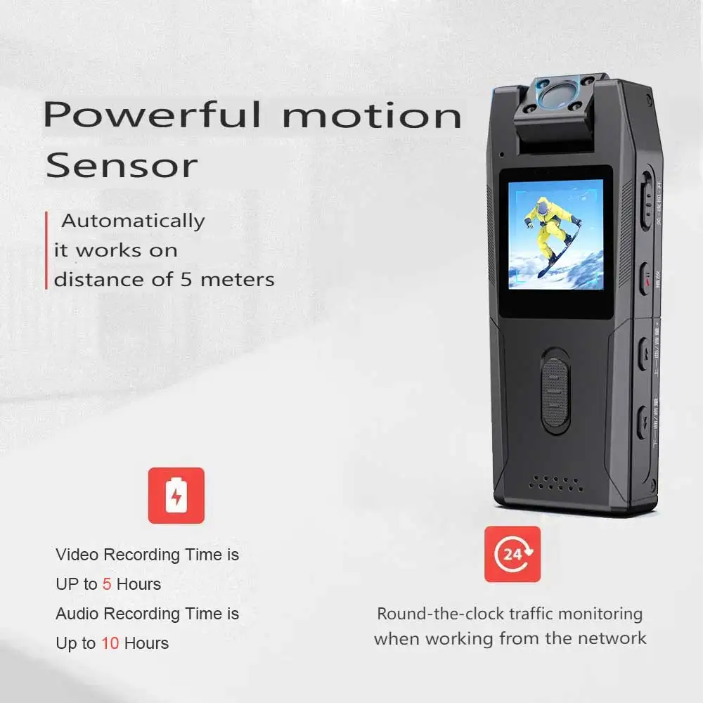 1080P HD Mini Camera Pen Portable Recorder Outdoor Sports Photography Camera with Night Vision 180° Rotating Support Hidden Card