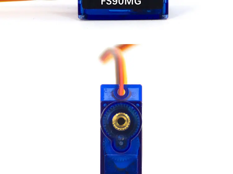2 uds FS90MG 2,2 kg.cm Micro Servo Metal Gear Mini Motor de dirección para helicóptero RC avión para Arduino Micro:bit Robot