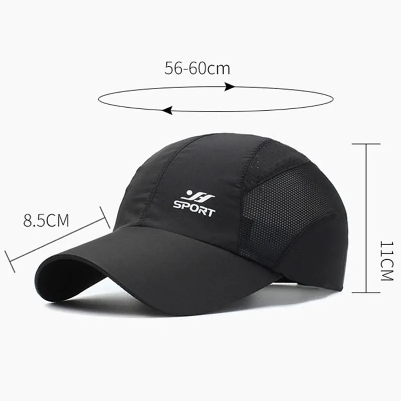 Spring Summer Women Sport Baseball Mesh Cap For Men Outdoor Sunshade Sun Protection Quick Dry Breathable Moisture Wicking SunHat