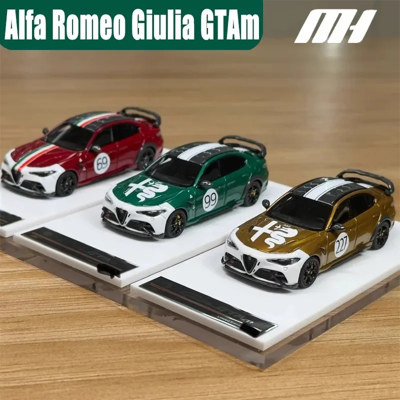 MH 1/64 Alfa Romeo Giulia GTAm Resin Motor Vehicle Toy Die-casting Metal Model Collection Boy Christmas Gifts  Boy Gift