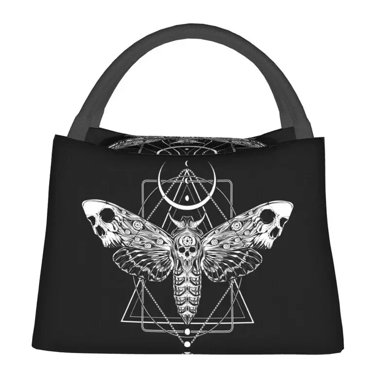 Surreal Death Moth Lunch Box Women Waterproof Gothic Witch Cooler Thermal Food Insulated Lunch Bag Office Pinic Container