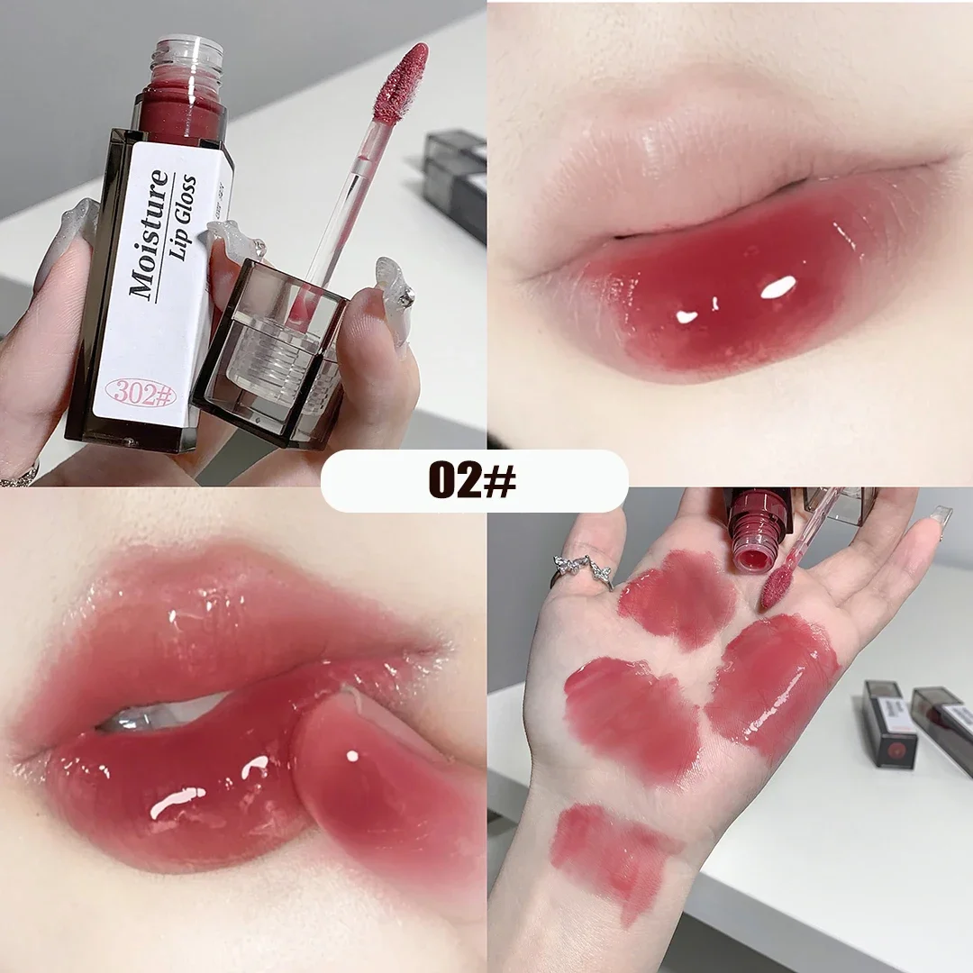 Frozen Tea Rose Lip Gloss Wholesale Cheap Labial Moisturizer Jelly Lipstick Bright Lip Oil Nude Pink Clear Tint Make Up Cosmetic