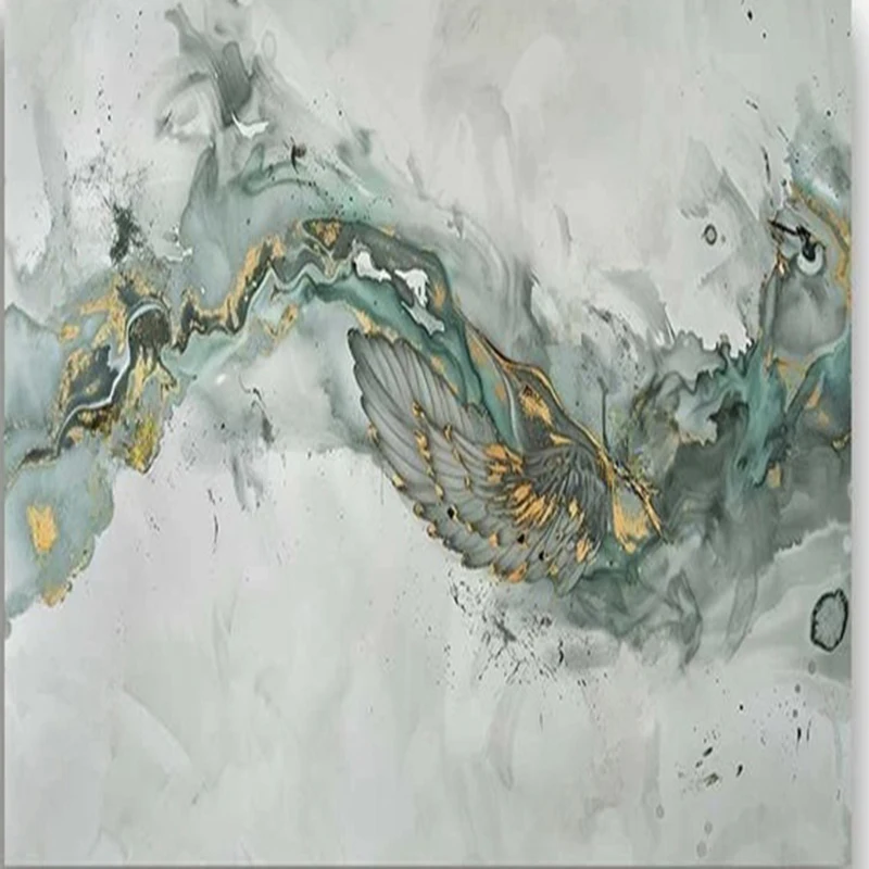 Aanpasbare moderne abstracte marmeren behang muurschilderingen 3D muur decor achtergrond wandbekleding voor woonkamer slaapkamer kantoor