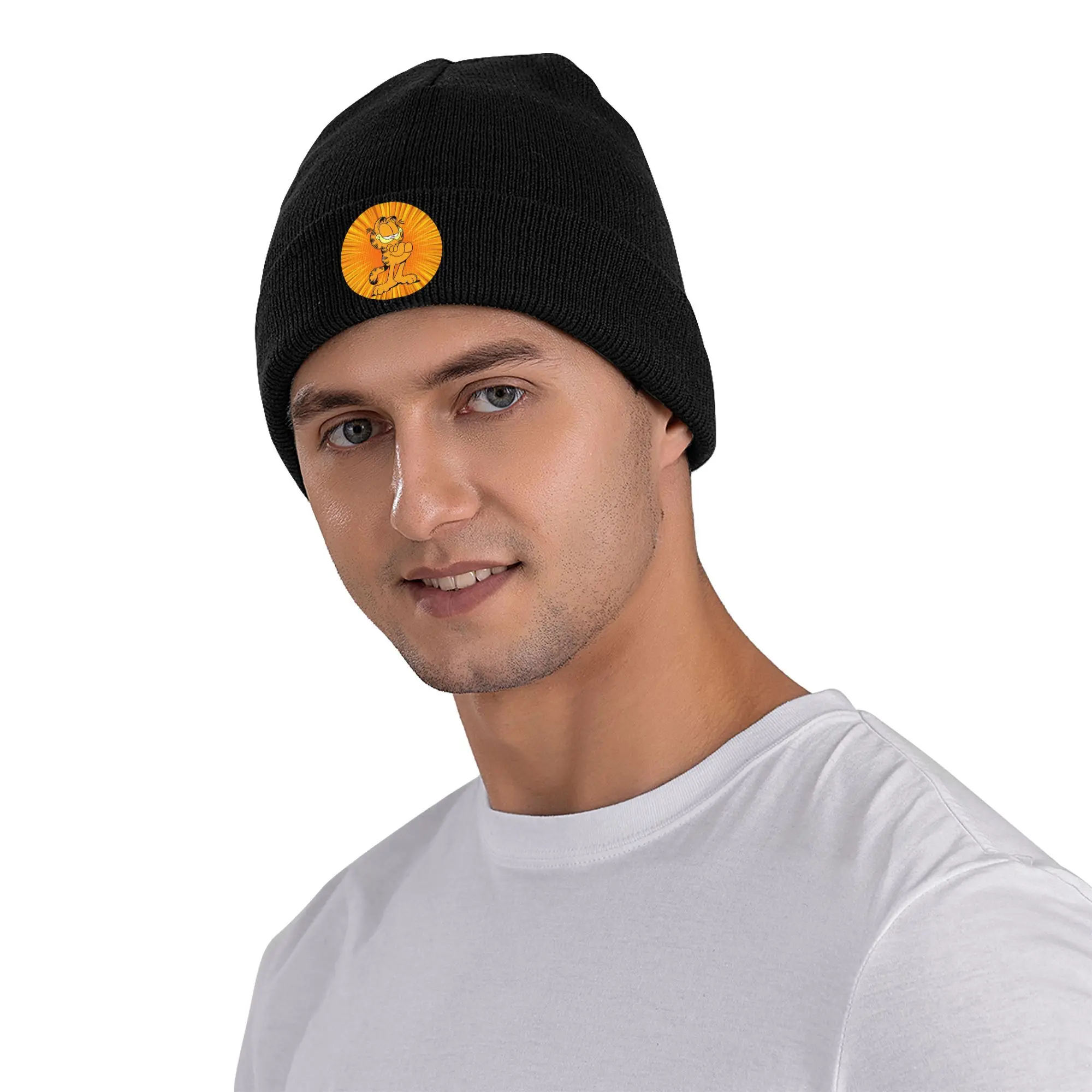 G-Garfielded Show Up Knit Hat Beanie Winter Hats Warm Unisex Casual Cute Cartoon Caps for Men Women  Gifts