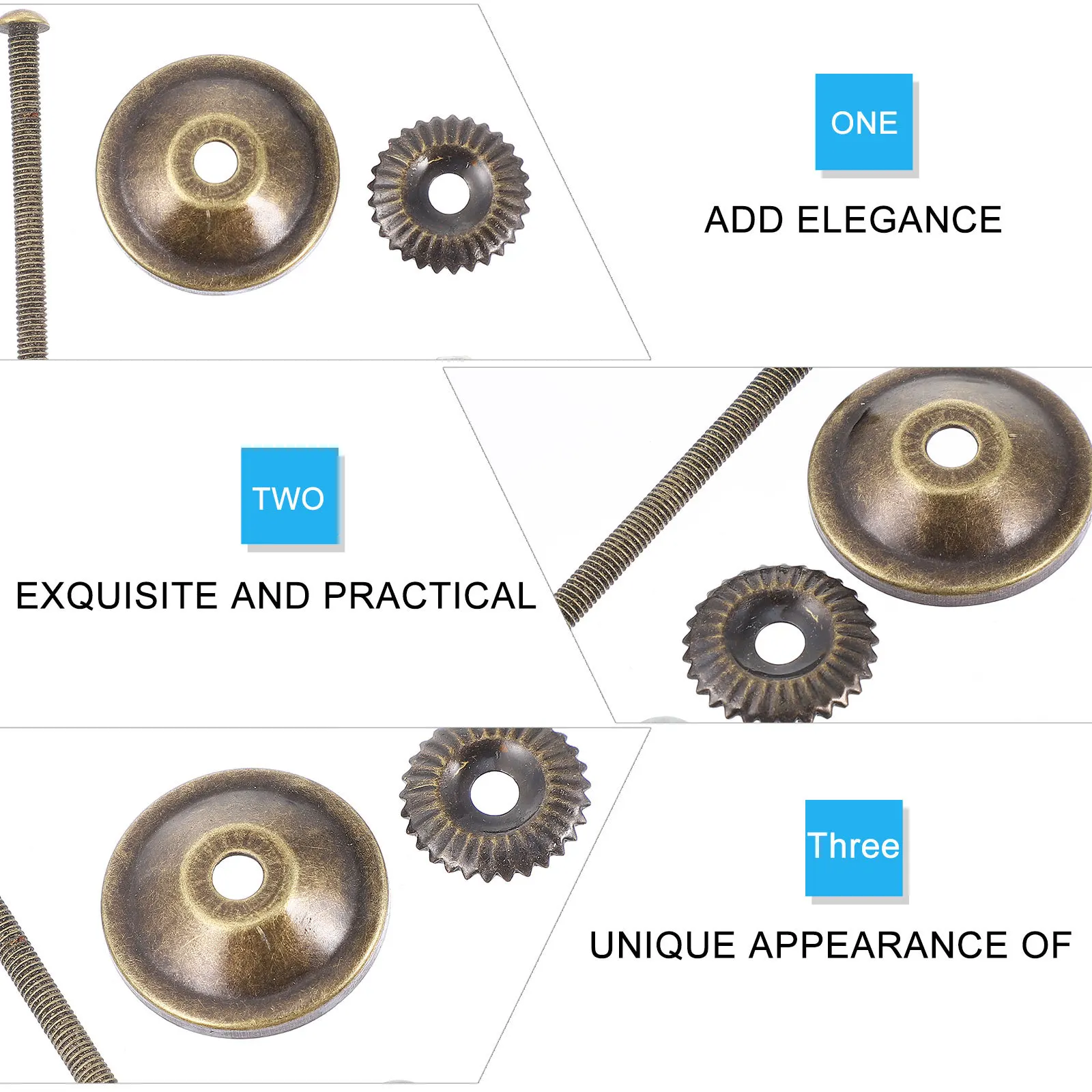 20 مجموعات خزانة مقابض سحب أجزاء قوية عملية طويلة الأمد أنيقة مقبض الباب اكسسوارات مقابض السيراميك قضبان المسمار #5