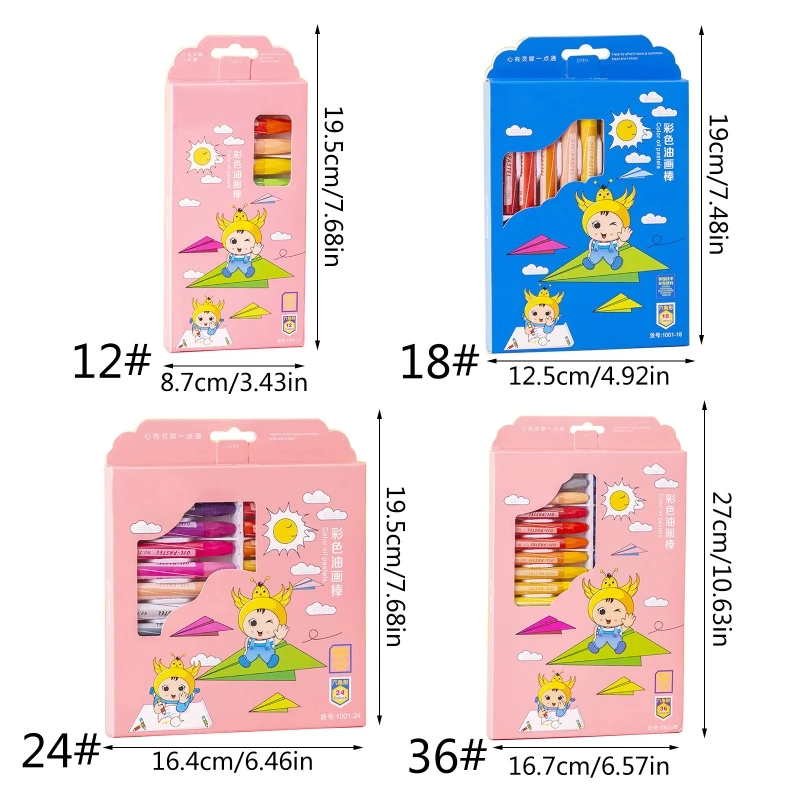 Масляные пастели 12/18/24/36 цветов моющиеся художественные граффити мелки художник набор для детей