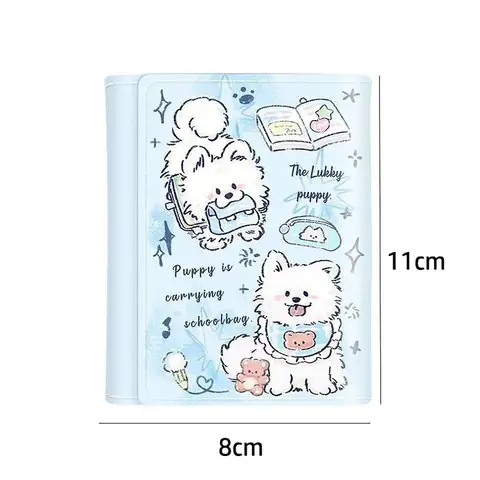 PU-läderpengarmyntväska enkel 3 veck INS-stil kreditkortshållare söt kattungehundkortsplånbok för flickor studenter present 10 best sales roliga handväskor - №2