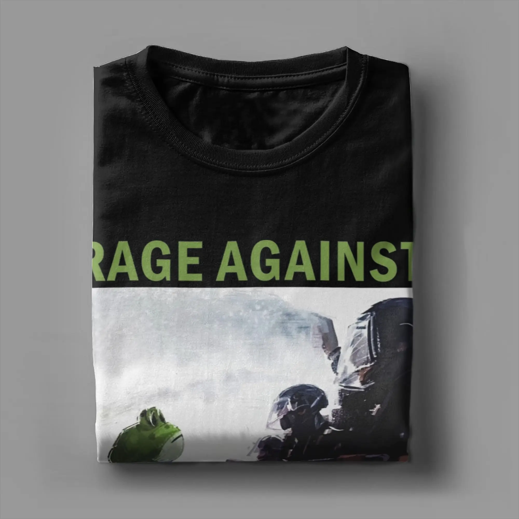 الرجال النساء تي شيرت مقاومة بورتلاند الضفدع الغضب ضد آلة الضفدع الفن القطن تيز قصيرة الأكمام تي شيرت س الرقبة الملابس #5