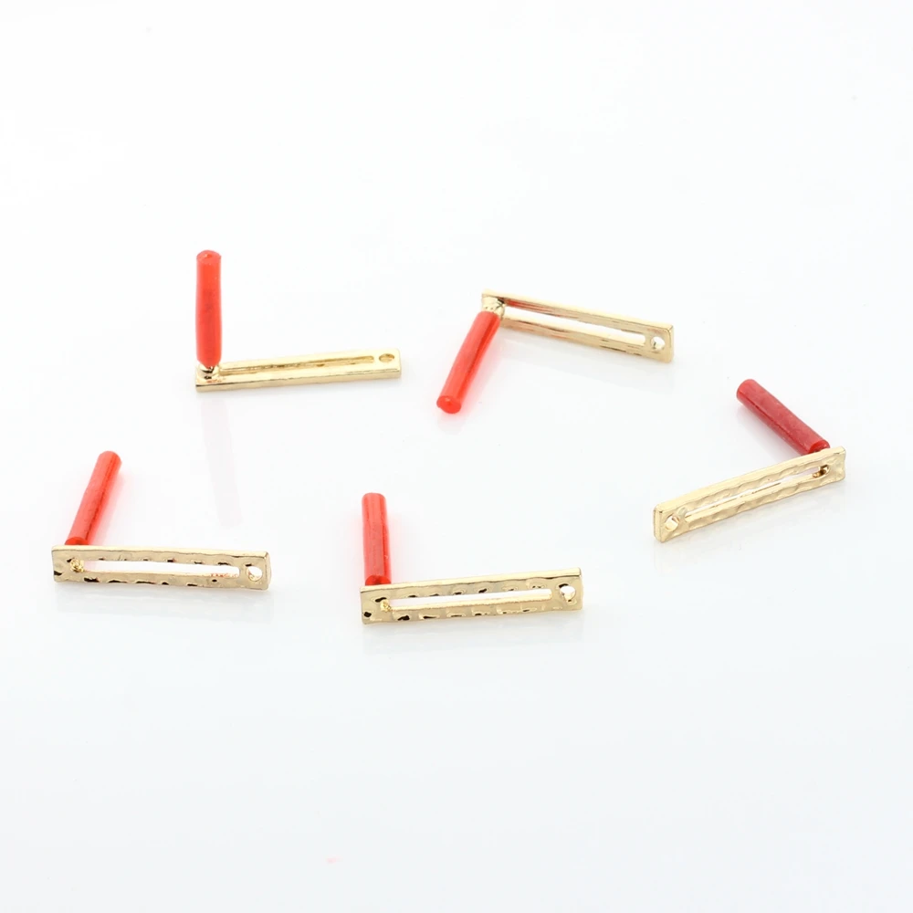 Zinc Alloy  Simple Rectangles Earring Base Connectors Linker 10pcs/lot For DIY Drop Earrings Jewelry Making Accessories