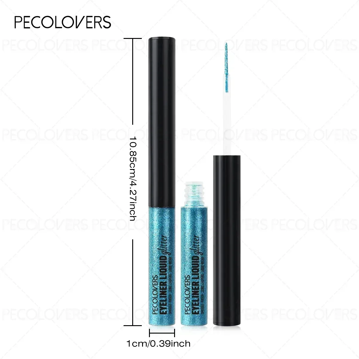 1 szt. 2-w-1 płynny eyeliner i cień do powiek - wodoodporny, długotrwały, brokatowy rozświetlacz