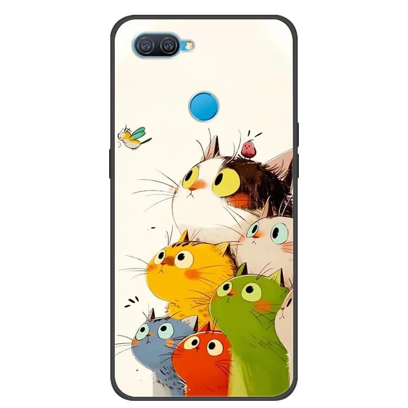 ل ممن لهم A12 حافظة كول رسمت غطاء لينة سيليكون جراب هاتف ل ممن لهم A7 AX7 عودة يغطي الوفير كوكه A12 CPH2083 CPH2077 كوكه