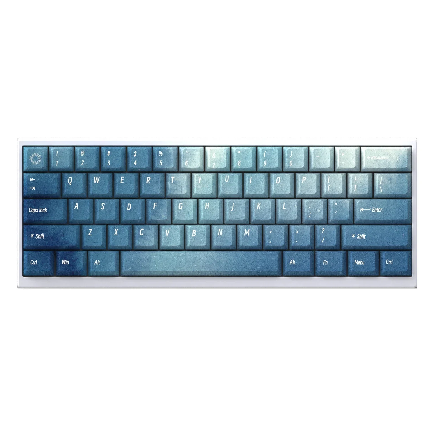 73 Keys Keycaps Norwegian Aurora PBT Dye Sublimation Blue Cherry for 60 65 68 Mechanical Anne Keyboard Pro 2 GK61 Game PC Akko