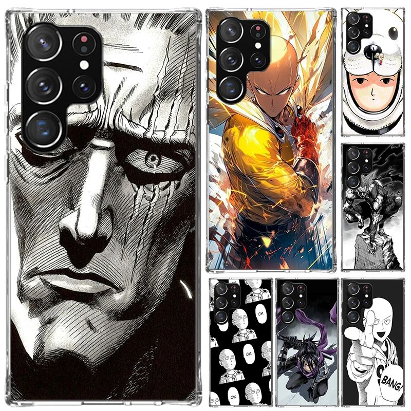 Anime 1 Punch Man Phone Case for Samsung Galaxy S25 S24 S23 Ultra S22 S21 Plus S20 FE S10 + S10E S25U Soft Print Shell S24 S23 S