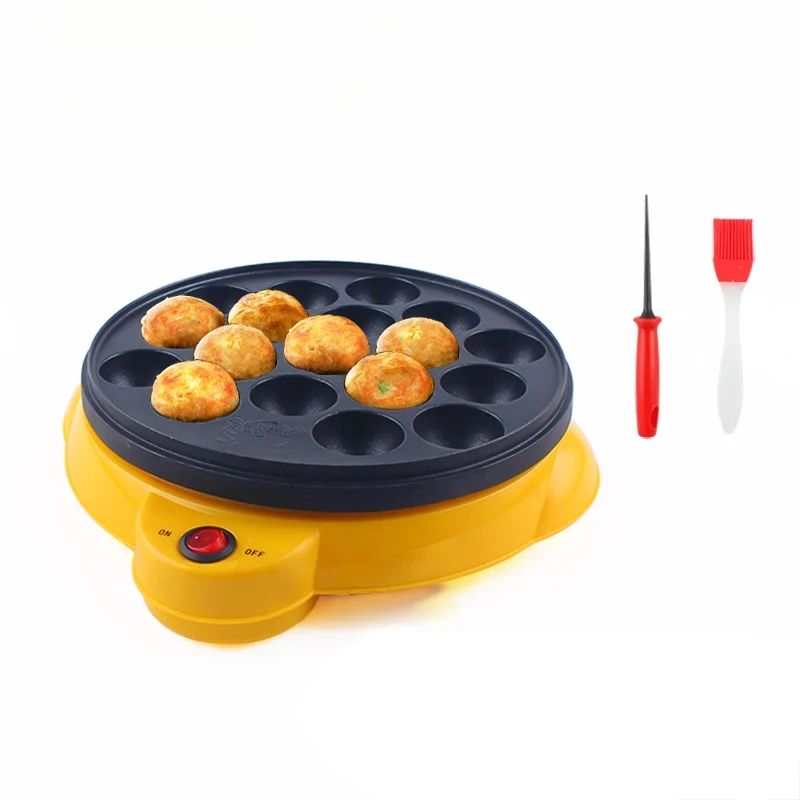 110V/220V Chibi Maruko Baking Machine Electric Takoyaki Maker Donut Octopus Ball 18 Holes Grill Pan Professional Cooking Tools