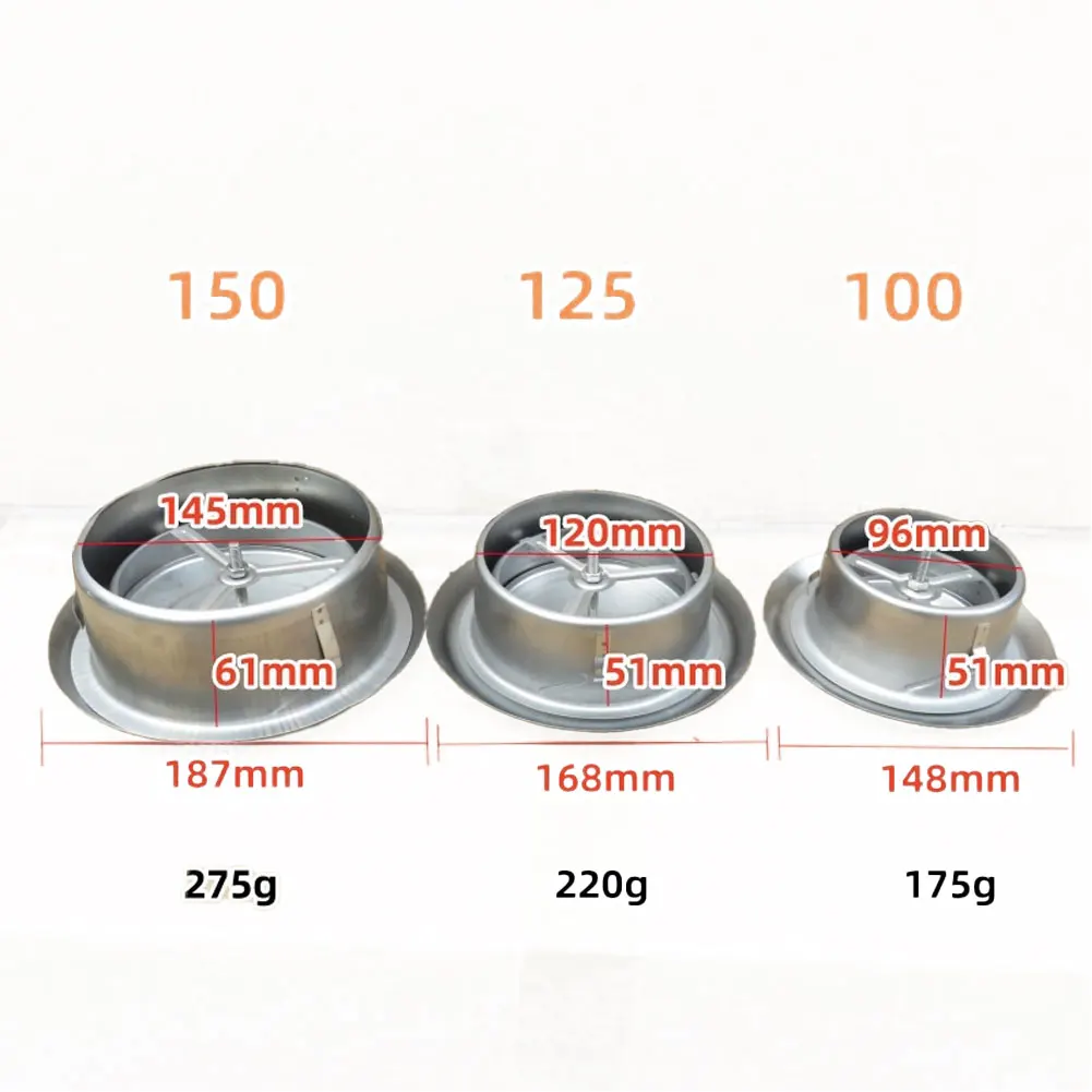 

Круглый вентиляционный отверстие из нержавеющей стали для эффективного потока воздуха размером 4, 5, 6 дюймов, подходит для домашнего и коммерческого использования.