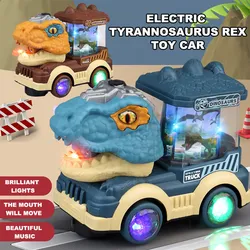 Tyrannosaurus Rex electric toy car dinosaur car with lights, music dinosaur toy boy car toy birthday gift